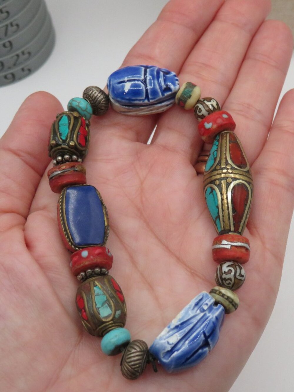 Vintage Tibetan Style Beaded Stretch Bracelet